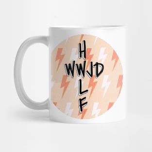 wwjd x hwlf circle Mug